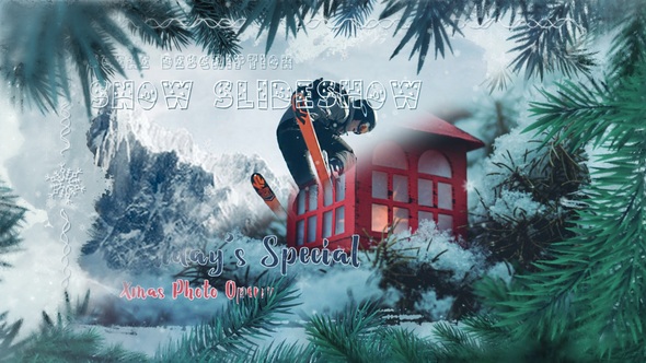 Winter Photo Slideshow Video Displays template preview