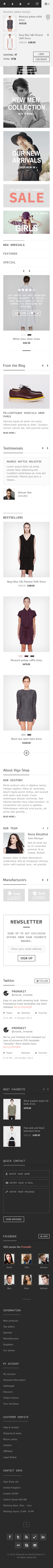 Vigo Shop - Responsive Bootstrap eCommerce PSD