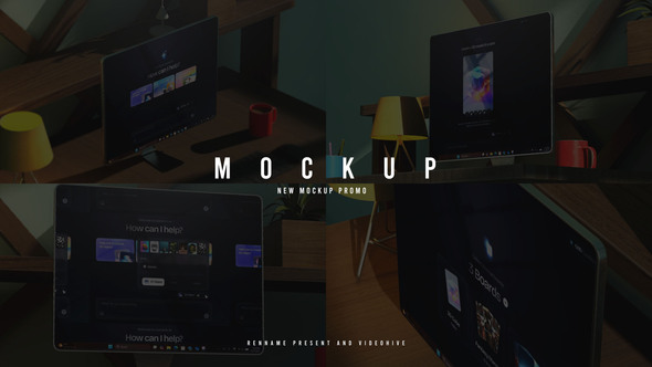 Monitor Mockup Product Promo template preview