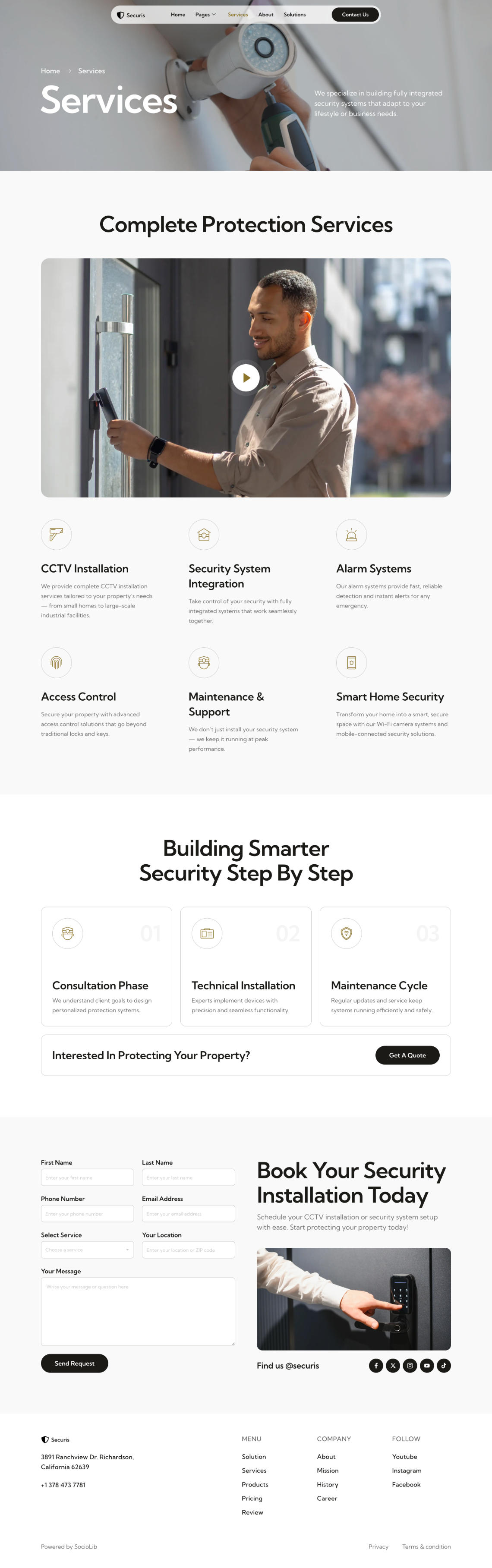 Securis - CCTV & Home Security Elementor Template Kit by kitpixel ...