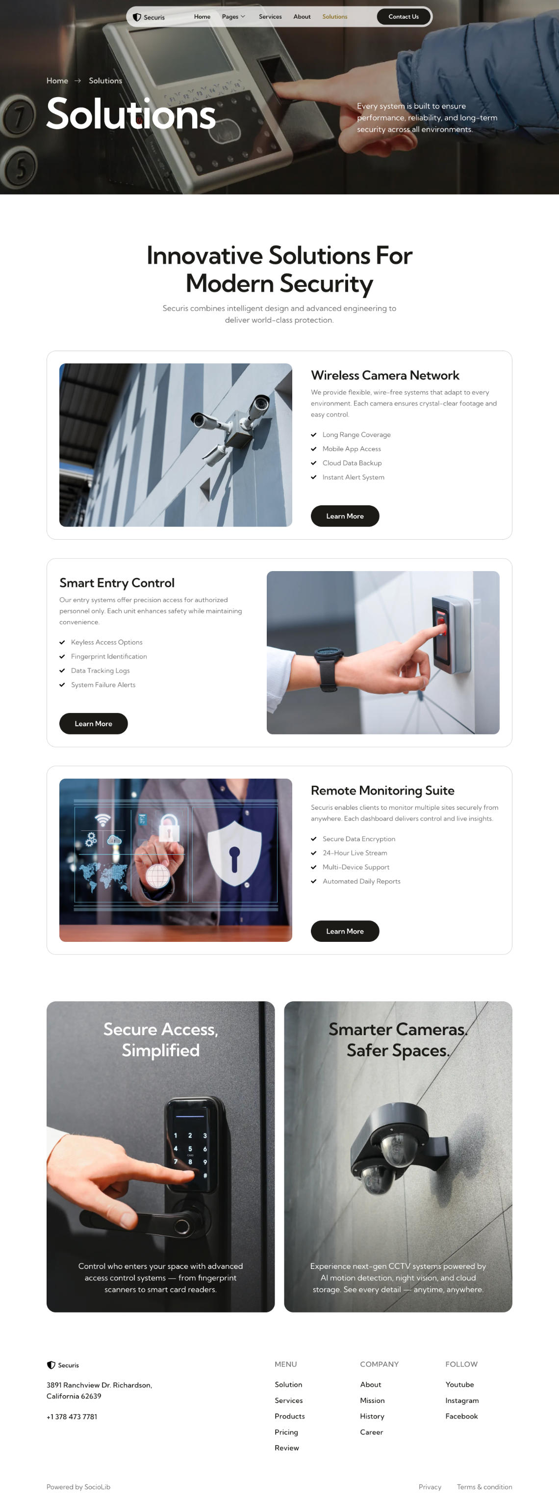 Securis - CCTV & Home Security Elementor Template Kit by kitpixel ...