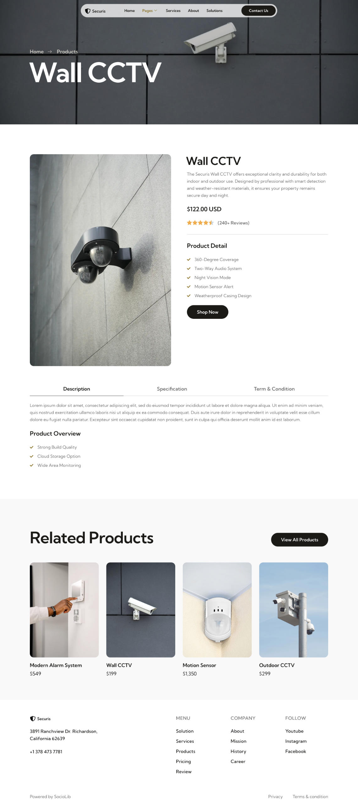 Securis - CCTV & Home Security Elementor Template Kit by kitpixel ...