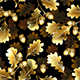 Seamless with Golden Oak Branches 