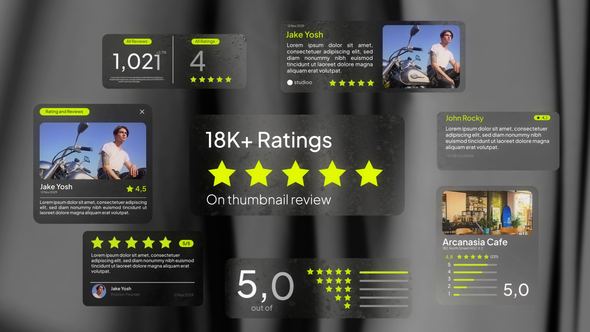 Glass Review Ratings Product Promo template preview