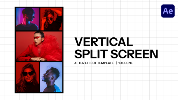 Vertical Split Screen Openers template preview