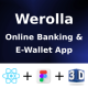 Werolla Online Banking & Digital Wallet ANDROID + IOS + FIGMA | UI Kit | Reactnative CLI 