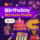 Birthday 3D Icon Pack 
