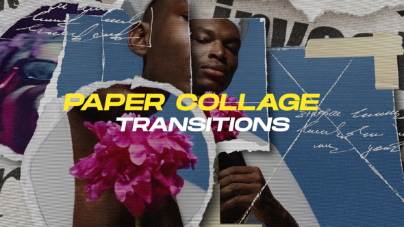 Paper Collage Transitions | After Effects Template Elements template preview