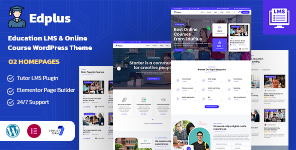Edplus – Education & Online Course WordPress Theme