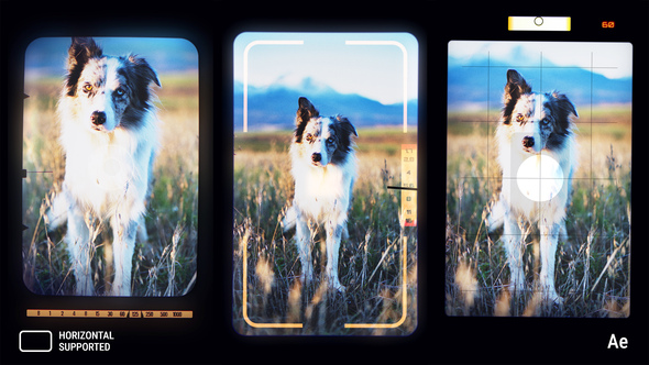 Vertical Camera Viewfinder Overlay Effects | After Effects Elements template preview