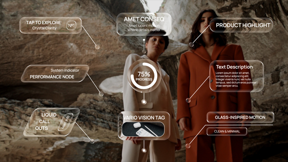 Liquid Glass Call Outs Logo Stings template preview