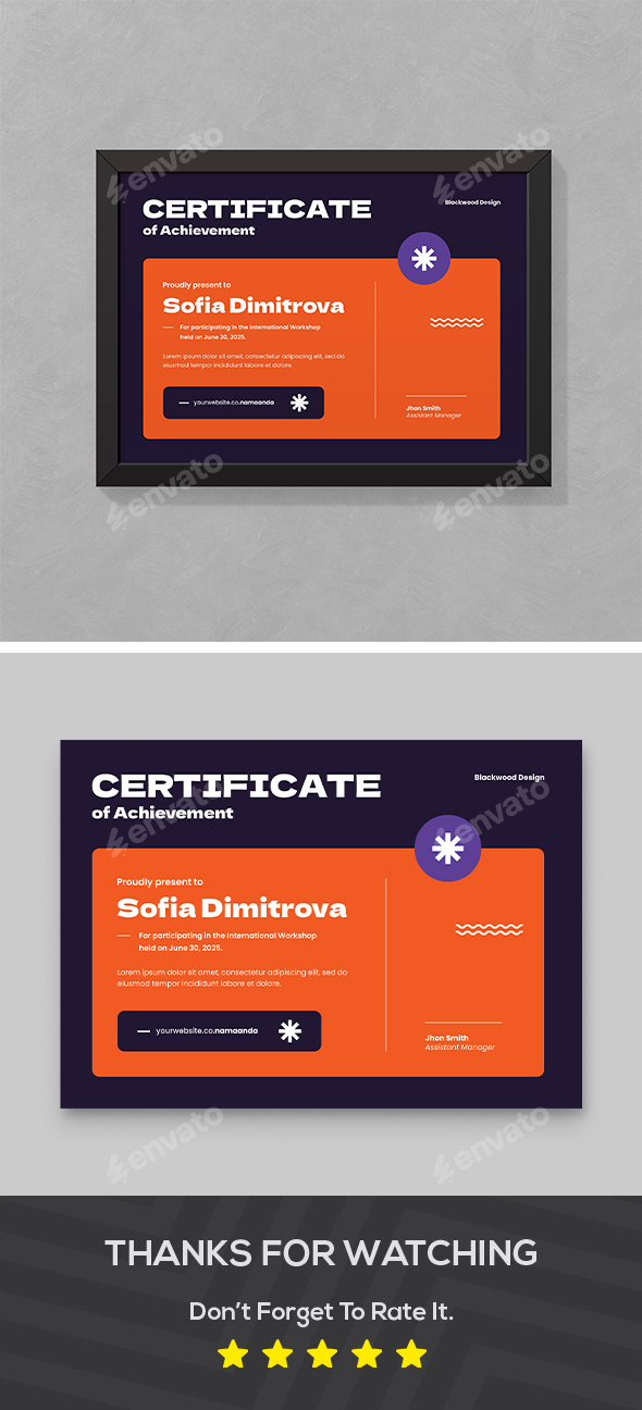 Erythra Certificate Design Template