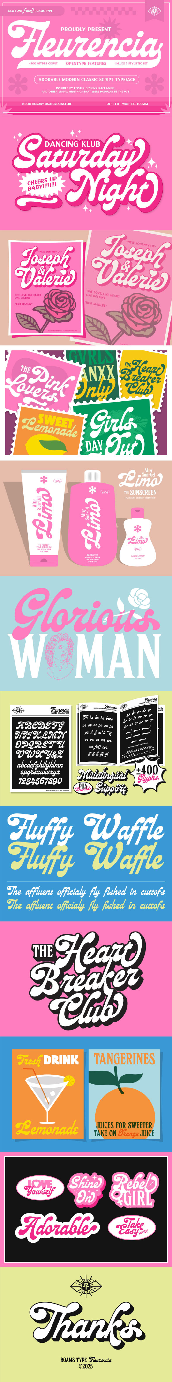 Fleurencia - 70's Adorable Script
