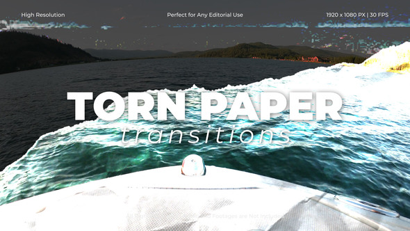 Torn Paper Transitions Pack for After Effects Elements template preview