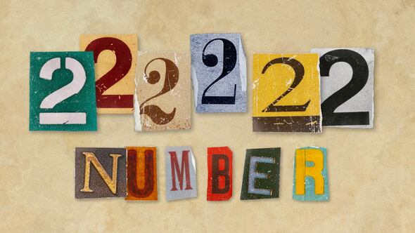 Ransom Letters - 2 Number Elements template preview
