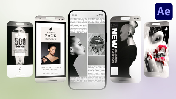 Instagram - Black & White 01 Elements template preview