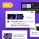 White Black Purple Technology Project Proposal Google Slides Presentation 