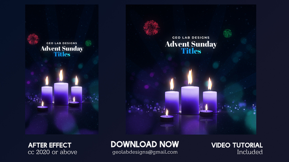 Advent Sunday Titles Openers template preview