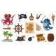Cartoon Groovy Pirate Characters Corsair Objects 