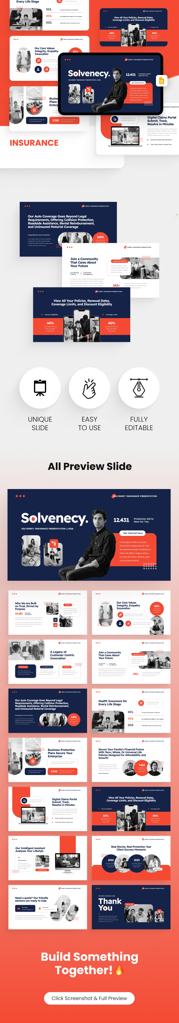 Solvenecy Insurance Google Slide Template