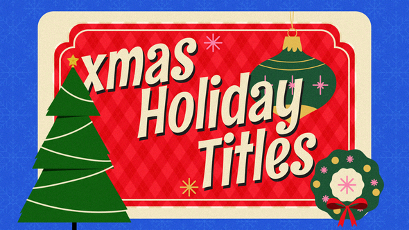 Xmas Holiday Titles Titles template preview