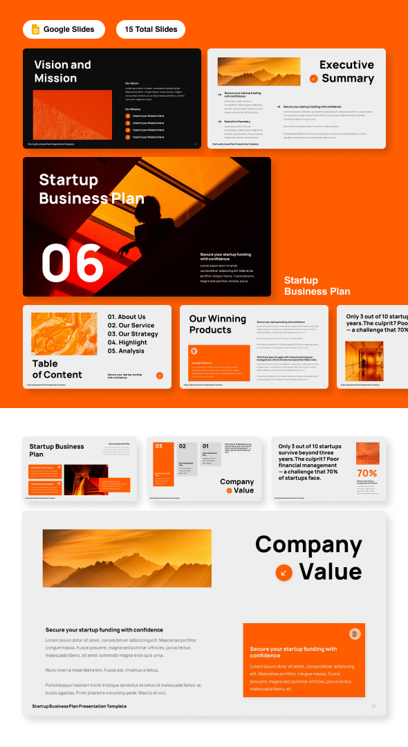 Startup Business Plan Google Slide Template