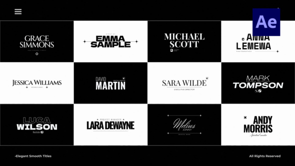 Elegant Smooth Titles /Ae Titles template preview