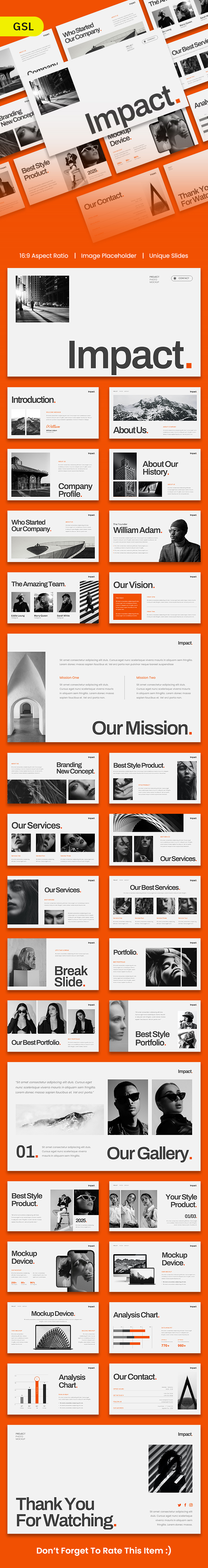 Impact - Minimalist Business Plan Presentation Template
