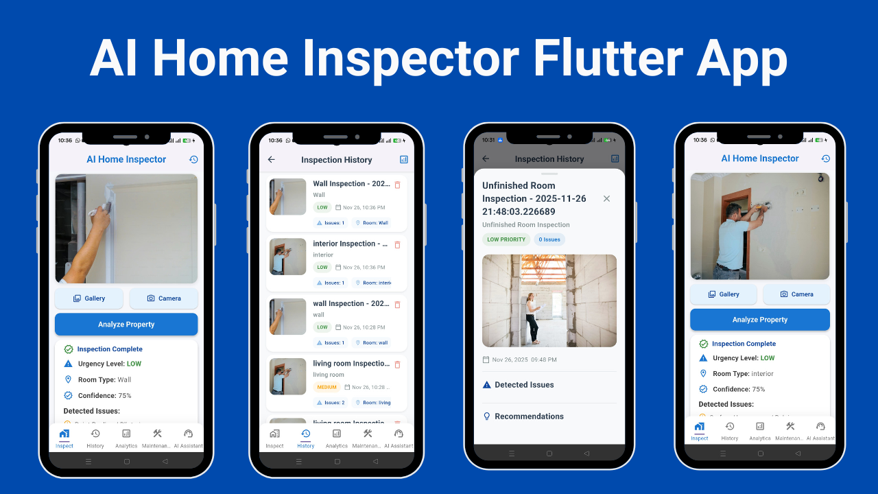 AI Home Inspector Flutter App | Home Inspection & Maintenance App by ...
