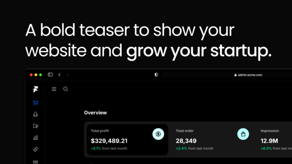 Website Promo Teaser Product Promo template preview