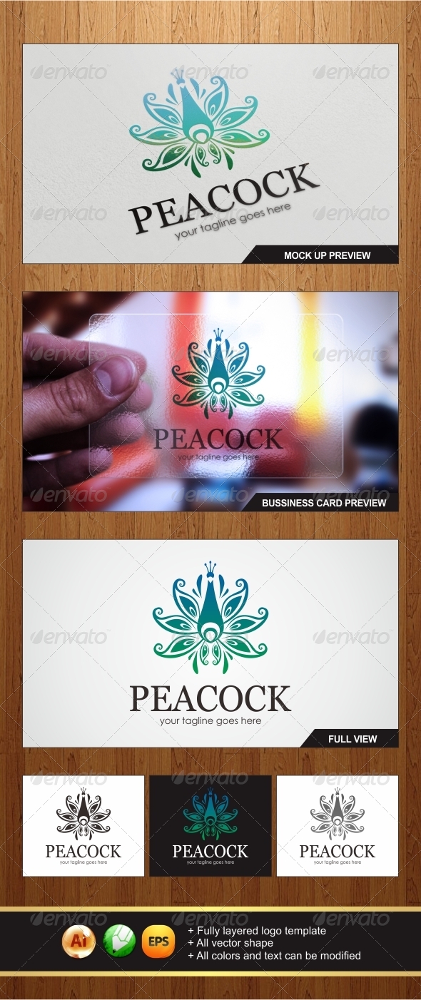 Peacock Logo - Animals Logo Templates