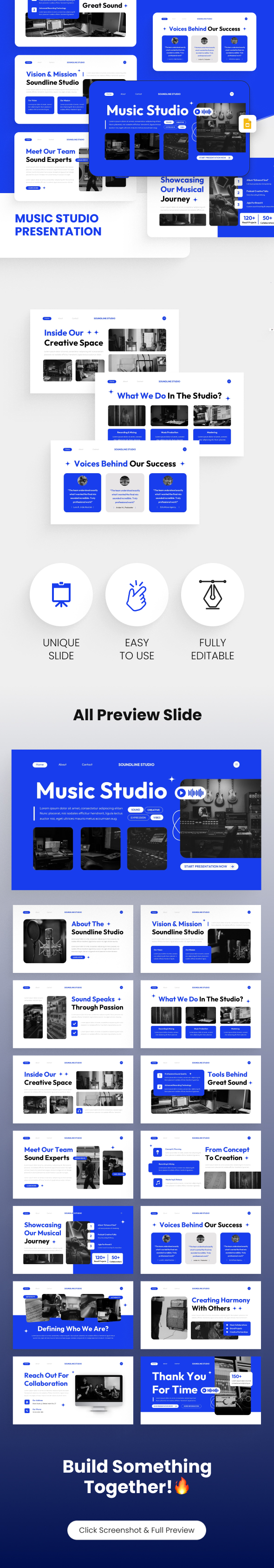 Soundline Music Studio Google Slide Template