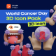 World Cancer Day 3D Icon 