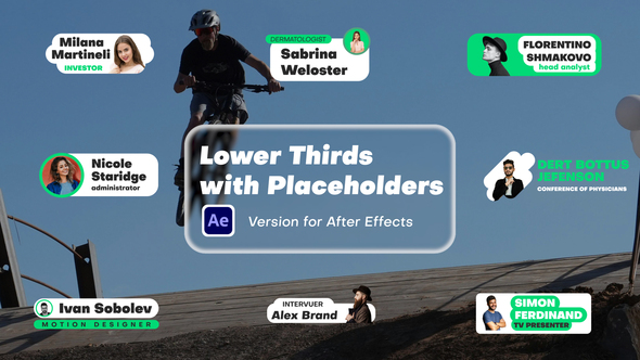 Lower Thirds with Placeholders Elements template preview