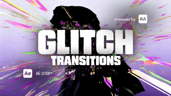 Glitch Transitions Pack: Modern Glitch Cuts for After Effects Elements template preview