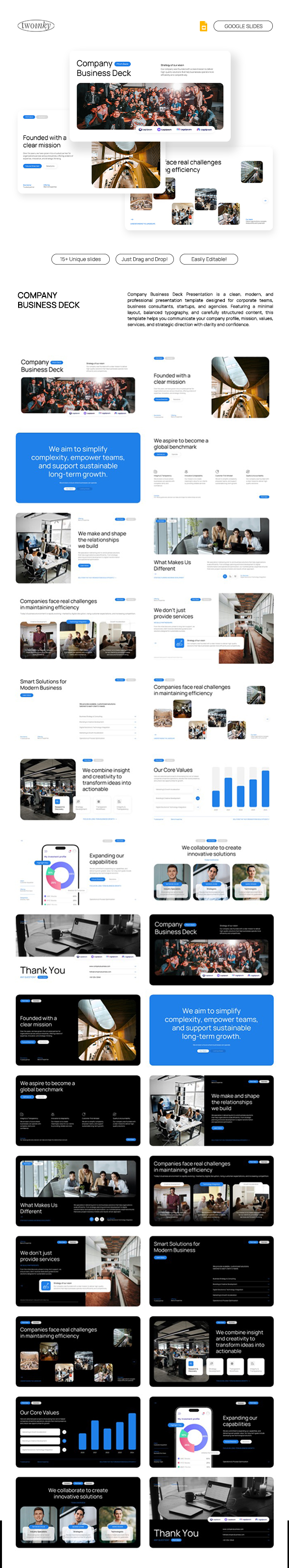 Company Business Deck Google Slides