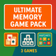Ultimate Memory Games Pack – 3 Premium HTML5 Puzzle Games 
