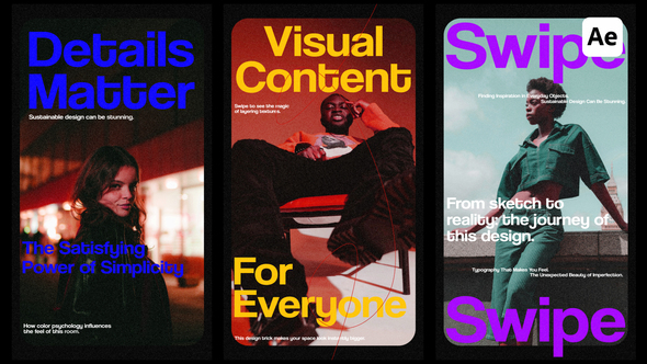 Stylish Posters For After Effects Video Displays template preview