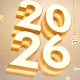 3D Gold New Year 2026 Opener - VideoHive Item for Sale