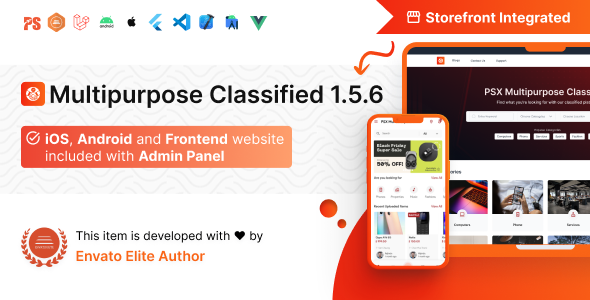 Multipurpose Classified App: Buy, Sell, Ecommerce like Mercari, Offerup, Carousell (1.5.6 )