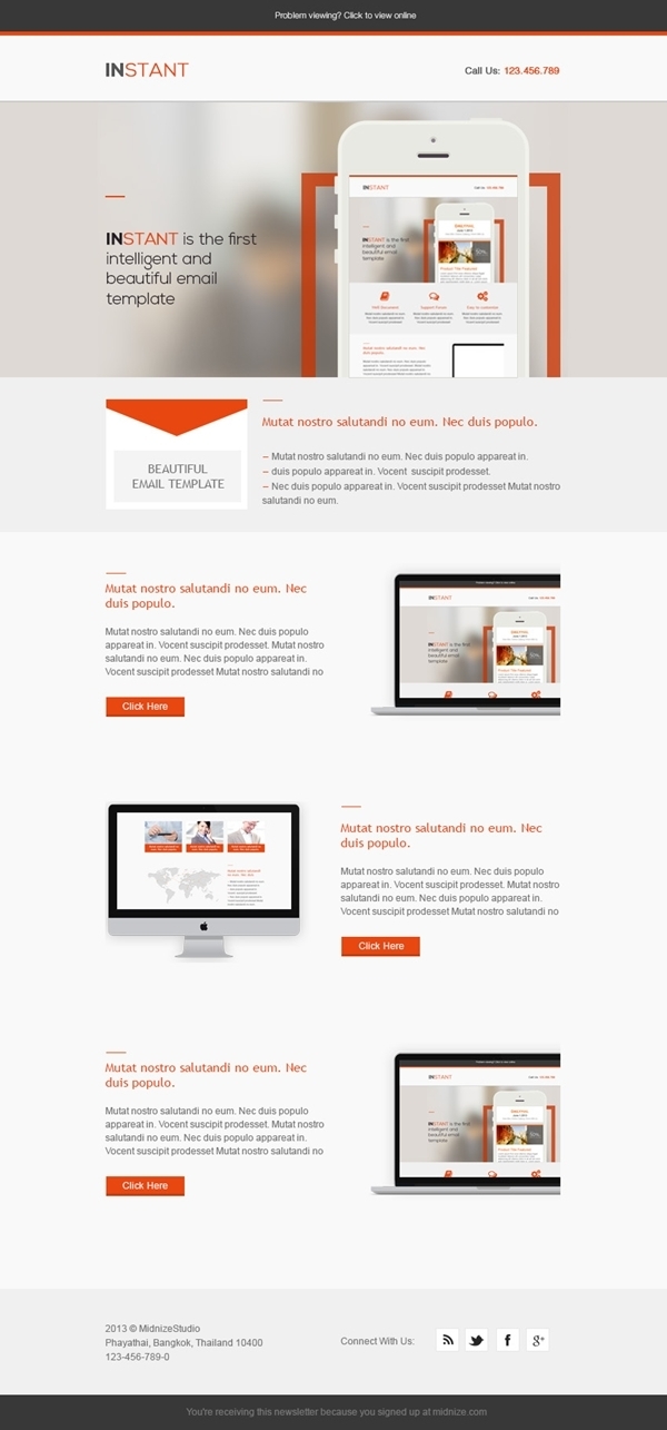 Instant - Business Responsive Email Template by Smythemes | ThemeForest