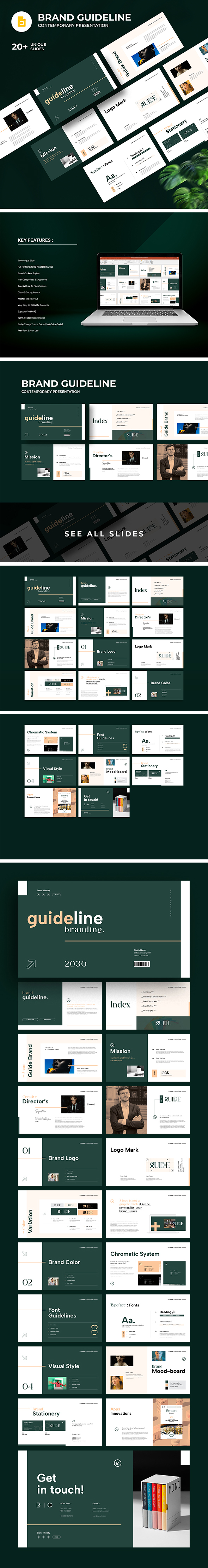 Corporate Brand Guideline & Identity Presentation Google Slide
