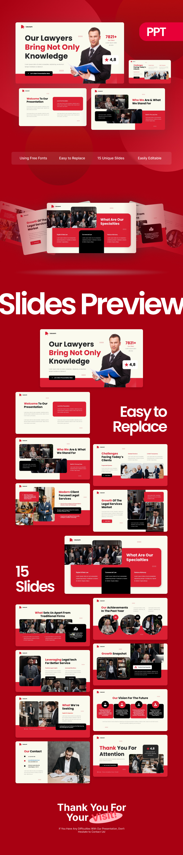 Law & Firm PowerPoint Presentation Template