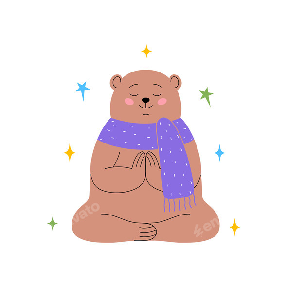 Bear in a Meditative Pose