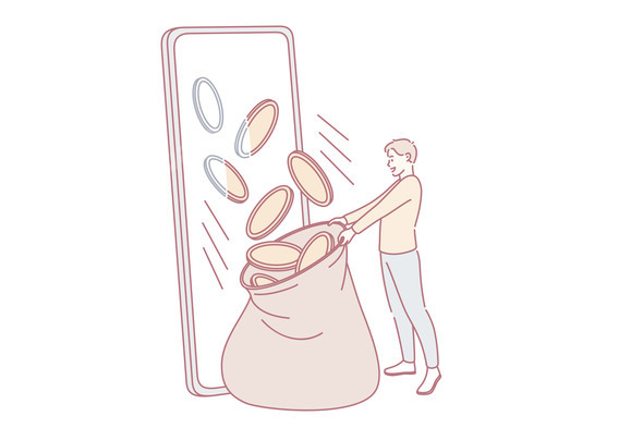 Making Money Online in Internet Concept