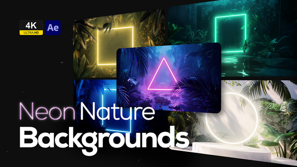 Neon Nature Backgrounds Elements template preview