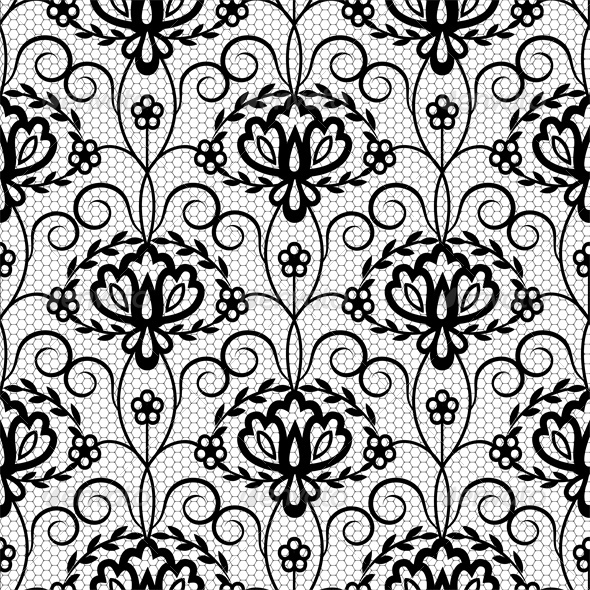 Seamless Lace Floral Pattern