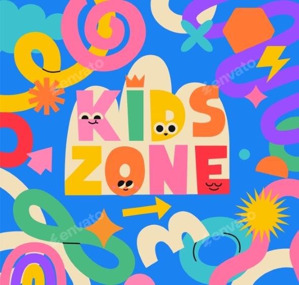 Banner for Kids Zone Place for Children Events