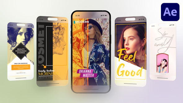 Beauty Instagram Video Displays template preview