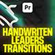 Handwritten Leaders Transitions | MOGRT - VideoHive Item for Sale